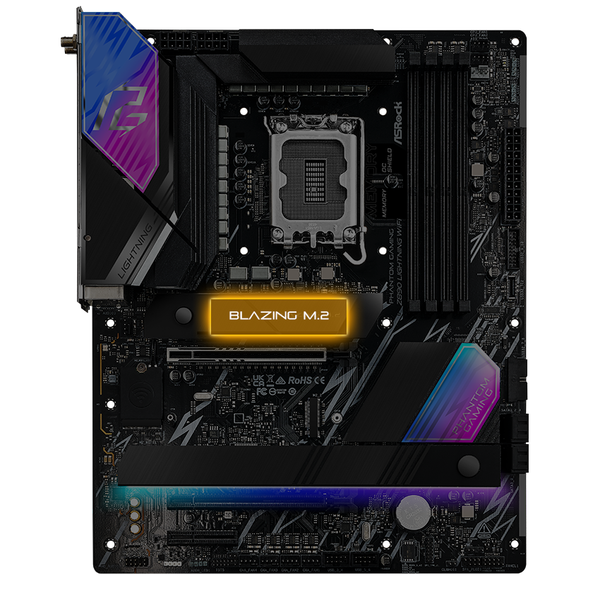 ASRock Z890 Lightning WiFi LGA 1851 ATX Motherboard - Newegg.com